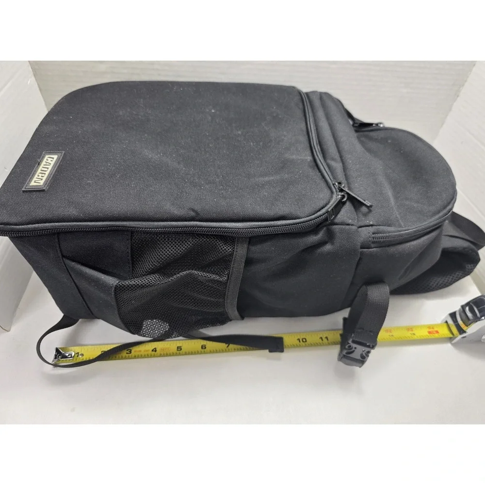Black DSLR Camera Backpack Padded Adjustable Dividers Photography Bag 16x9x5